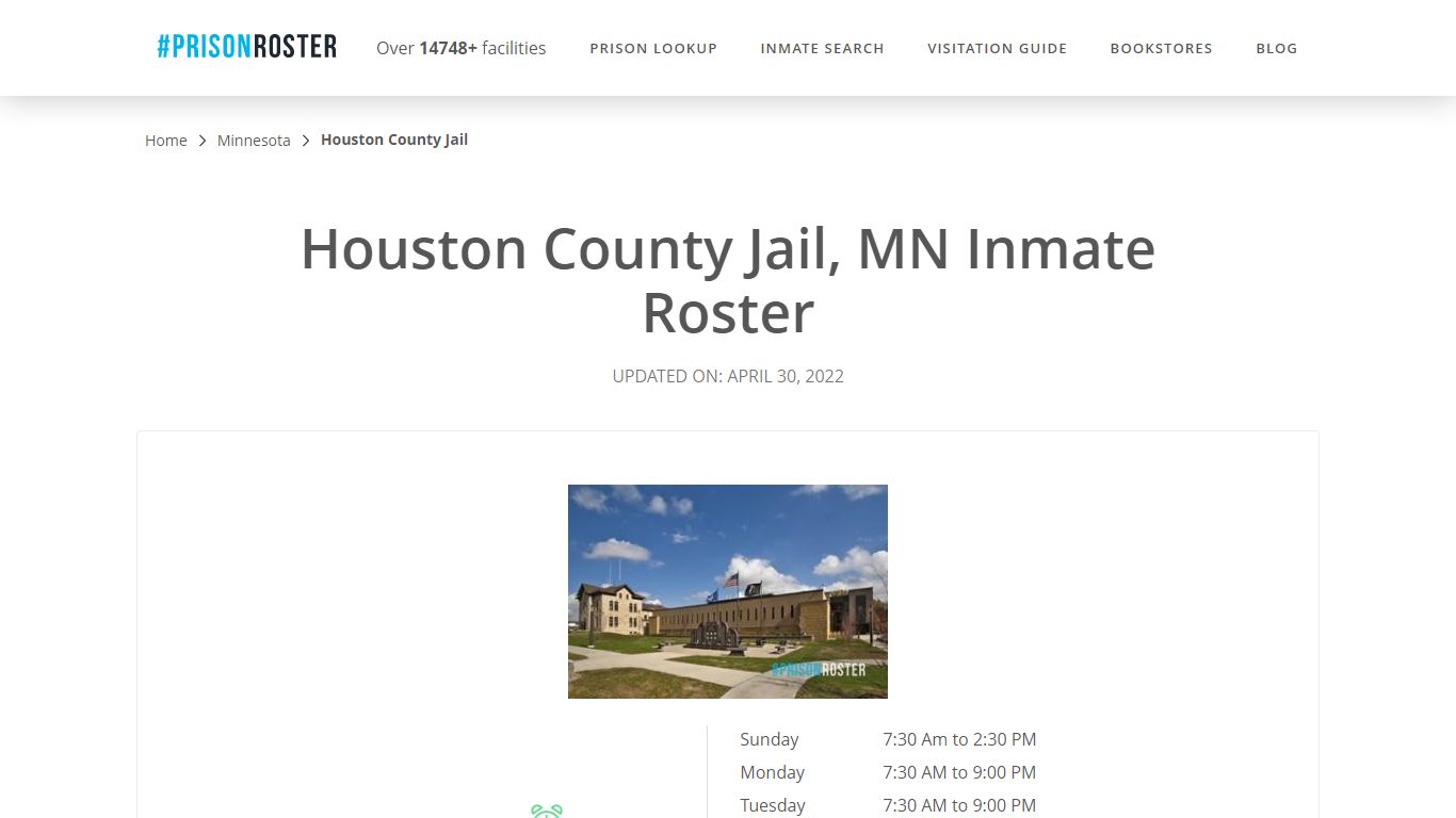 Houston County Jail, MN Inmate Roster